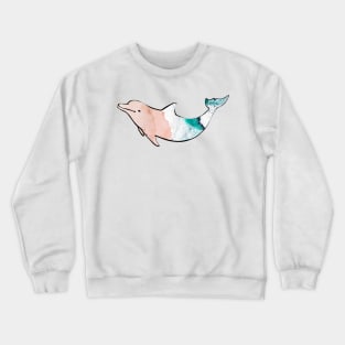 Mermaid Dolphin ocean beach silhouette Crewneck Sweatshirt